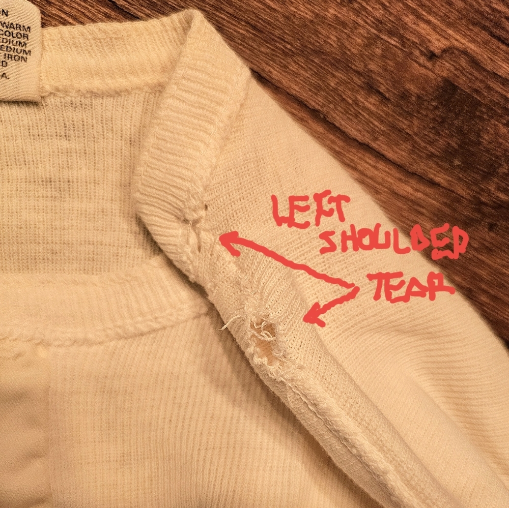 Banana Republic, long Sleeve, Henley button placket, collar.  Circa 1982. - Picture 8 of 9